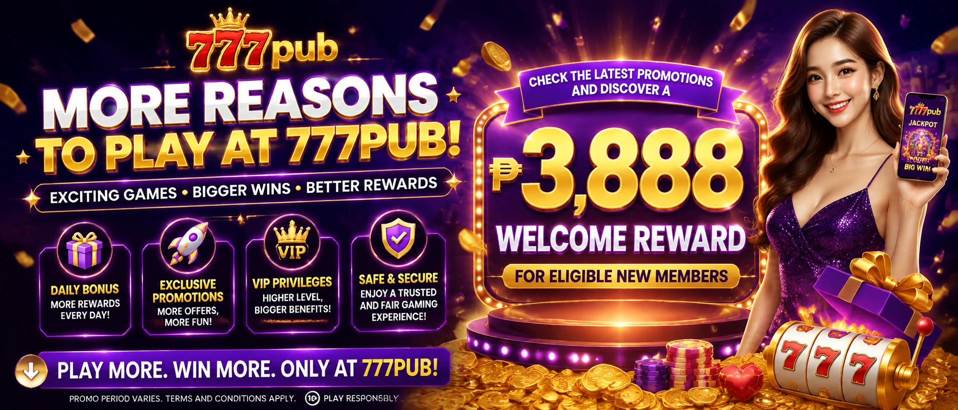 777pub Philippines welcome promotion banner